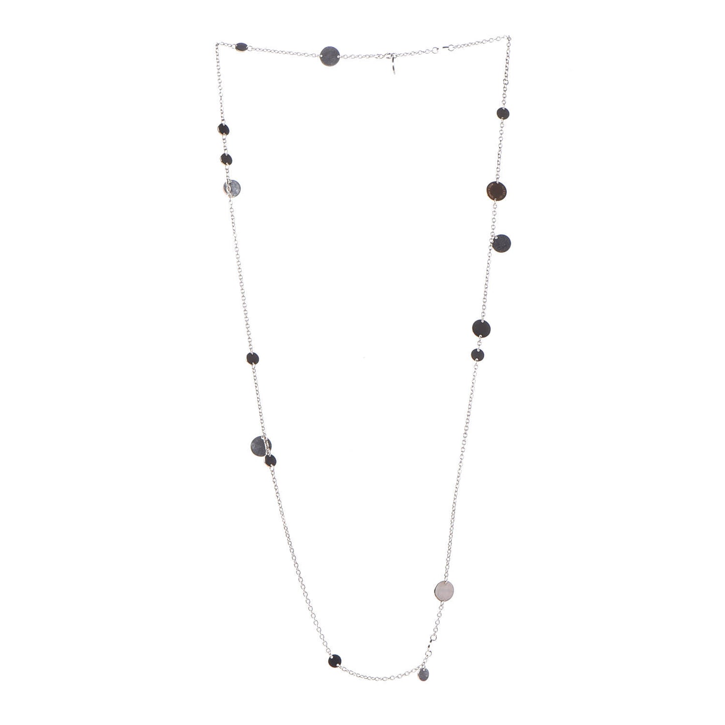 Sterling Silver 18K Rose Gold Confettis Long Necklace