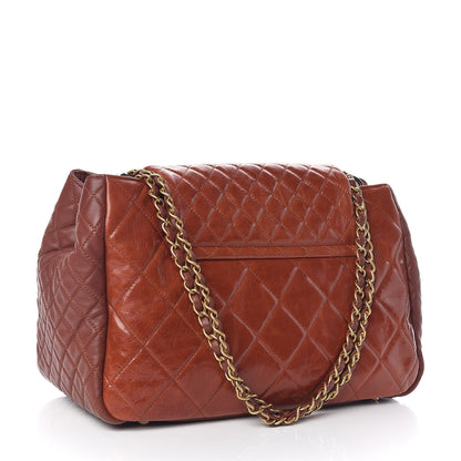 Chanel Glazed Crinkled Lambskin Large East West Flap Red 3 of 10