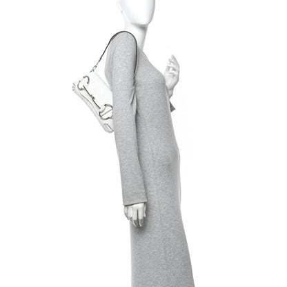 Gucci Nappa Vertical Matelasse Small Maxi Horsebit Chain Shoulder Bag Great White 2 of 9