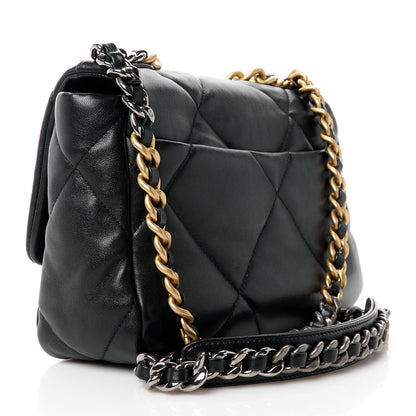 Chanel Lambskin Quilted Medium Chanel 19 Flap Black 3 of 12
