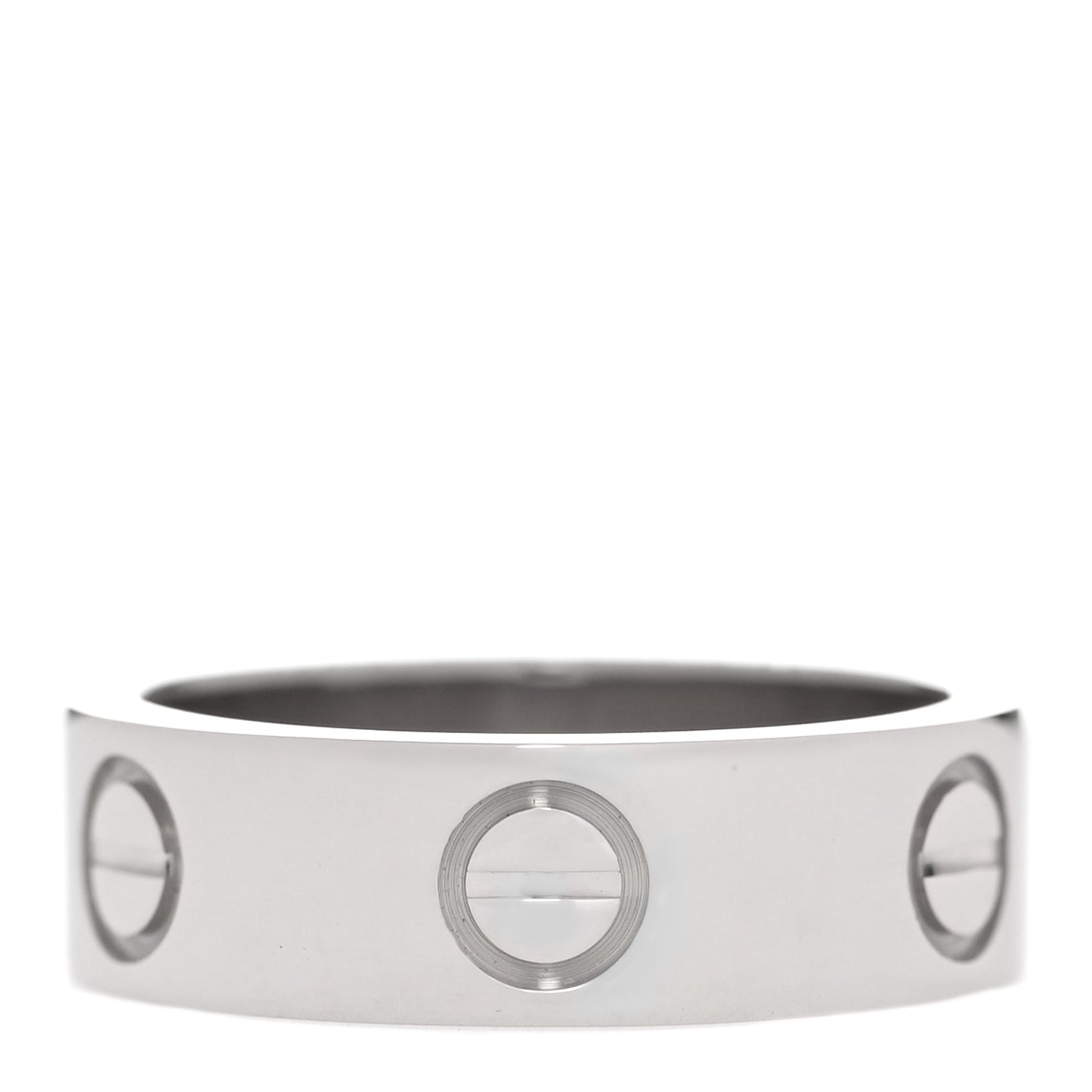 18K White Gold 5.5mm LOVE Ring 49 4.75