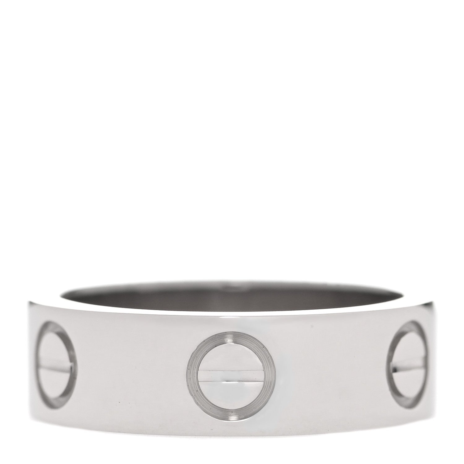 Cartier 18K White Gold 5.5mm LOVE Ring 49 4.75 1 of 4