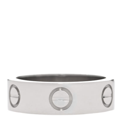 Cartier 18K White Gold 5.5mm LOVE Ring 49 4.75 1 of 4
