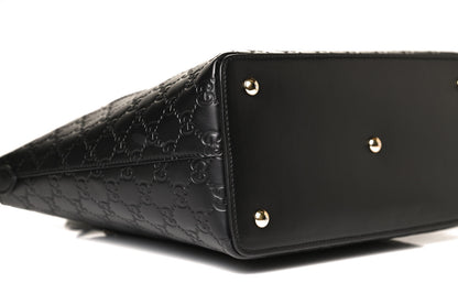 Gucci Guccissima Linea A Foldover Tote Black 8 of 12