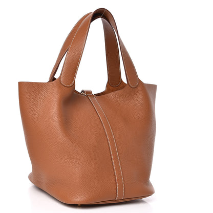 Hermes Taurillon Clemence Picotin Lock 26 GM Gold 3 of 11