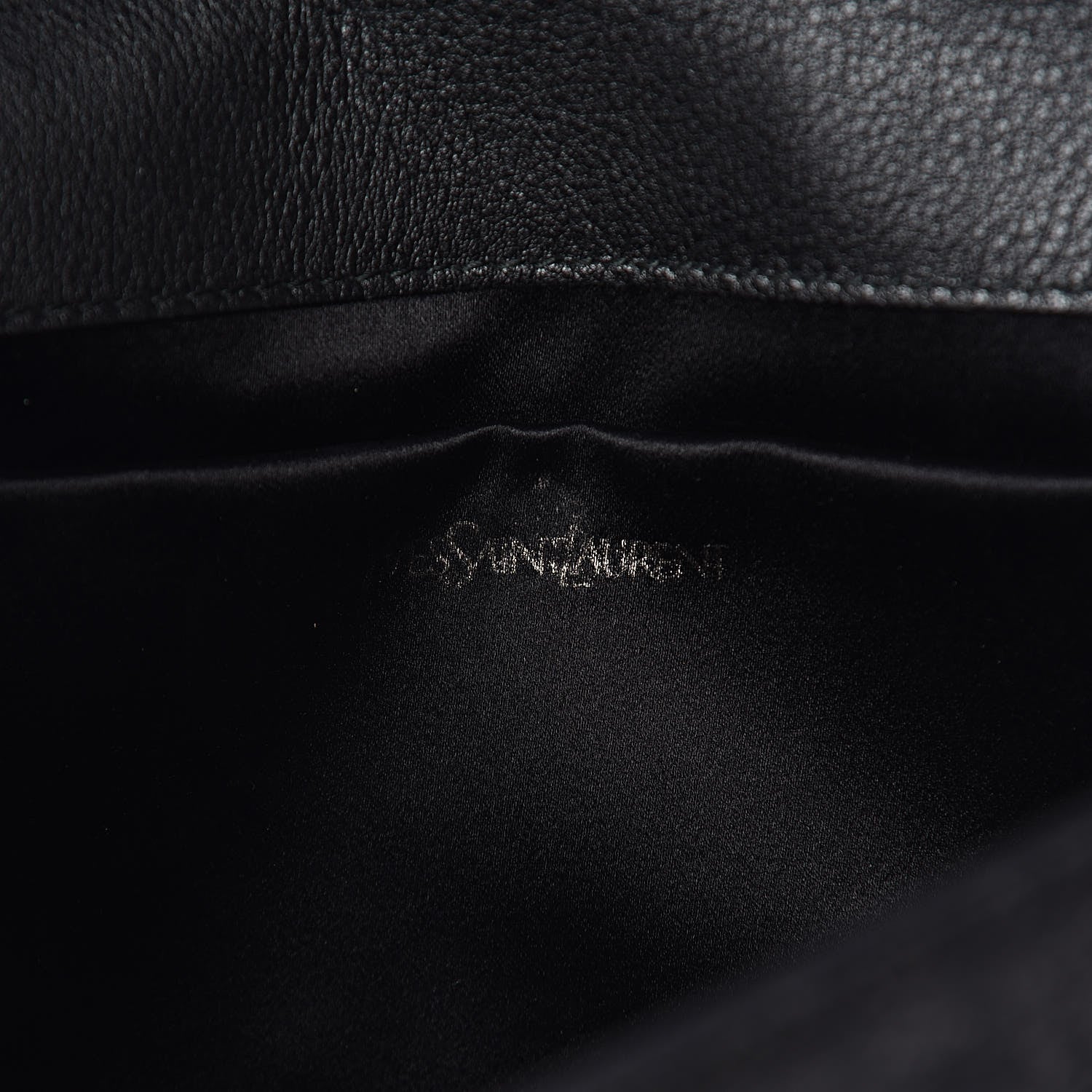 Saint Laurent Glitter Calfskin Large Belle De Jour Clutch Black 6 of 8