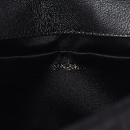 Saint Laurent Glitter Calfskin Large Belle De Jour Clutch Black 6 of 8