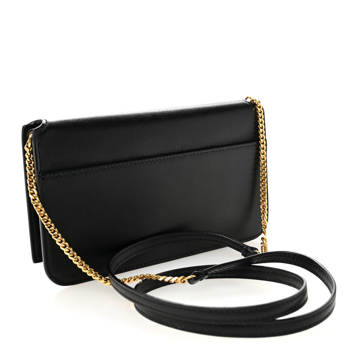 Saint Laurent Smooth Calfskin Monogram Phone Holder Crossbody Black 3 of 10