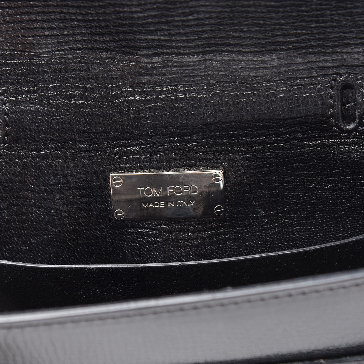 Calfskin Sedgwick Zip Clutch Black