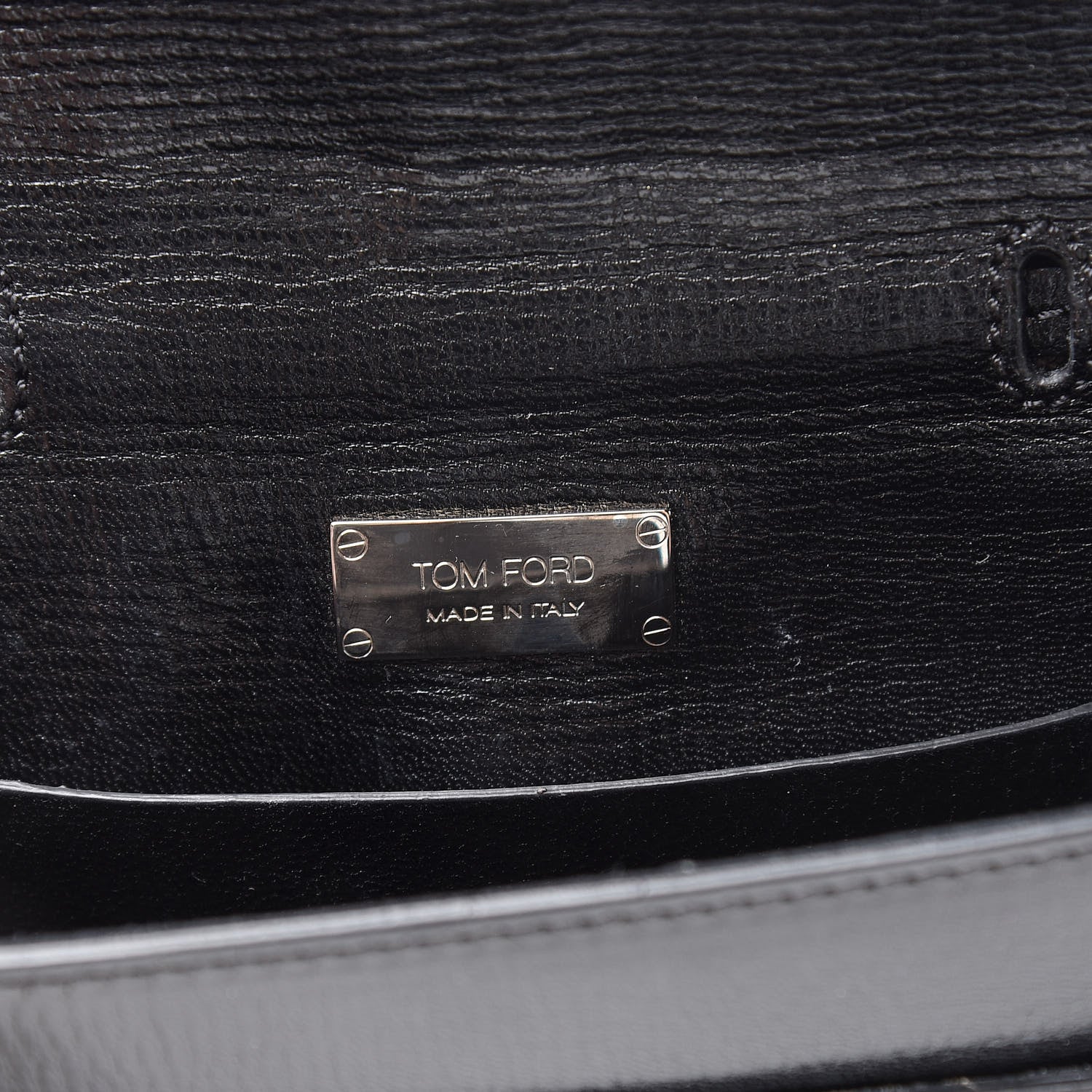 Tom Ford Calfskin Sedgwick Zip Clutch Black 6 of 12