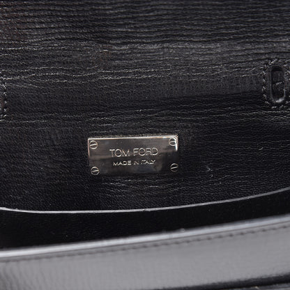 Tom Ford Calfskin Sedgwick Zip Clutch Black 6 of 12