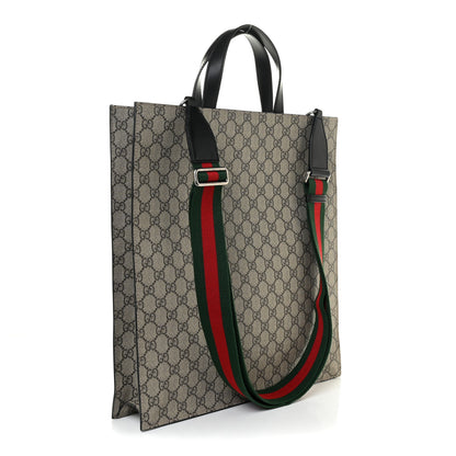 Gucci Soft GG Supreme Monogram Web Vertical Tote Black 3 of 12
