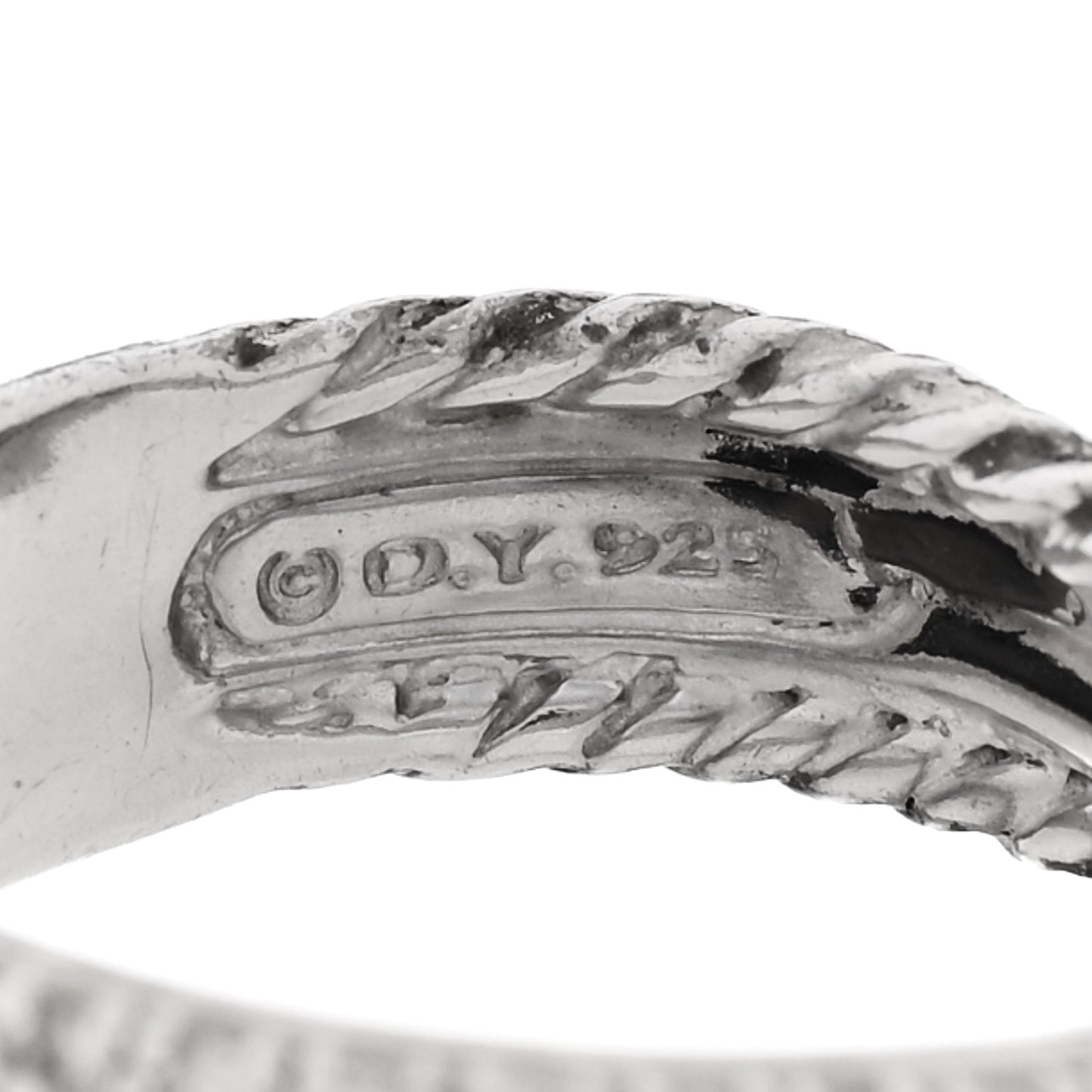 Sterling Silver Diamond 7mm Crossover Ring 50 5.5