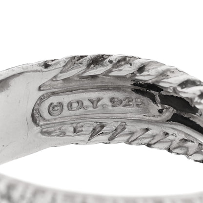 David Yurman Sterling Silver Diamond 7mm Crossover Ring 50 5.5 4 of 5