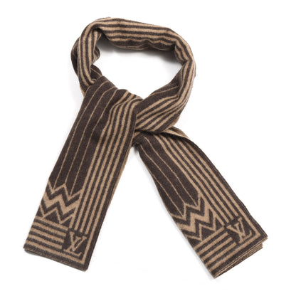 Louis Vuitton Lambswool Cashmere Karakoram Scarf Brown 1 of 3