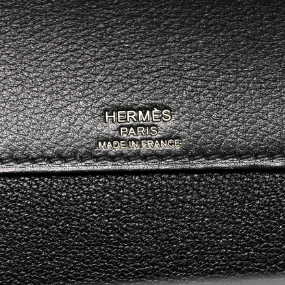 Hermes Evercolor Kelly Depeches 25 Pouch Black 6 of 10