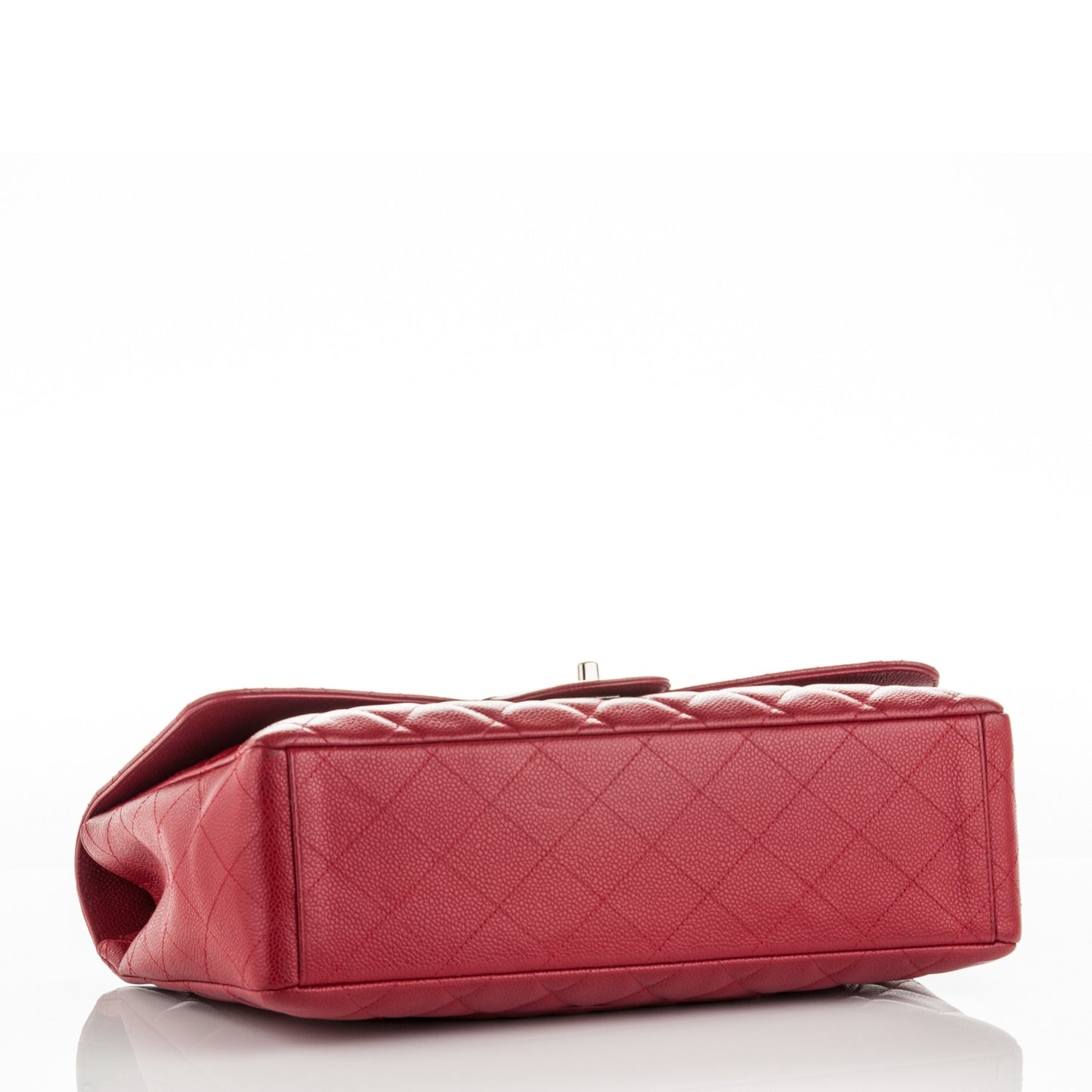 Caviar Quilted Maxi Single Flap Red