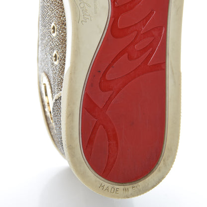 Christian Louboutin Metallic Lurex Womens Bip Bip Orlato Flat Sneakers 40 Gold 14 of 19