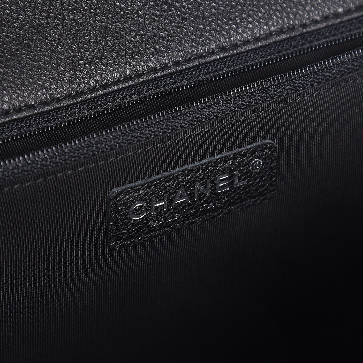 Chanel Caviar Chevron Quilted Large Puffy CC Flap Black 6 of 7