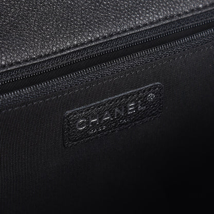 Chanel Caviar Chevron Quilted Large Puffy CC Flap Black 6 of 7