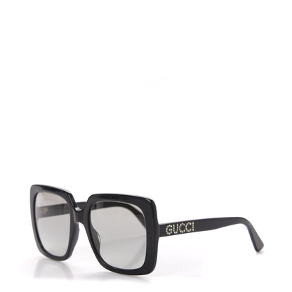 Gucci Crystal Square Frame GG Sunglasses GG0418S Black 1 of 8