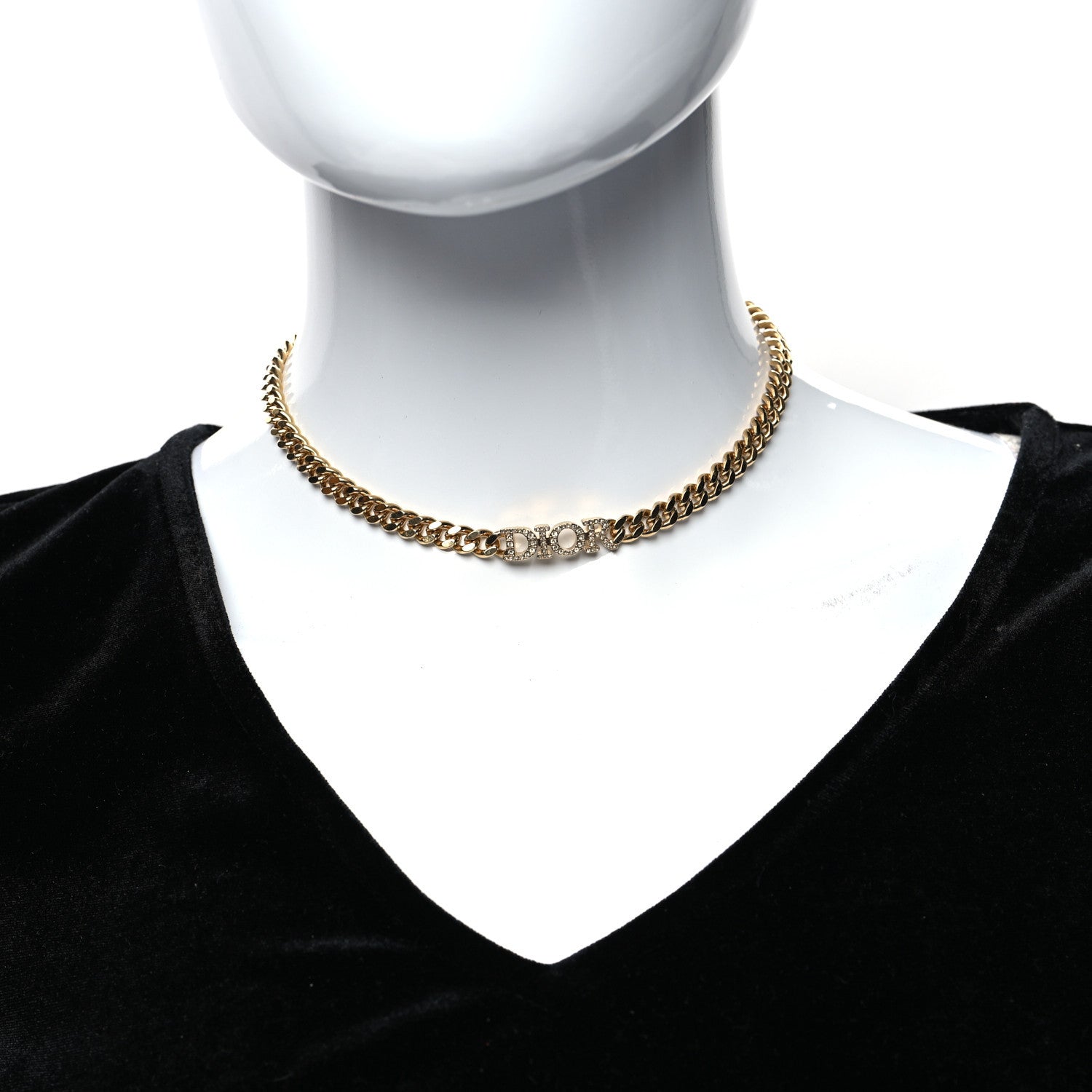 Christian Dior Metal Crystal Dio(r)evolution Choker Gold 2 of 5