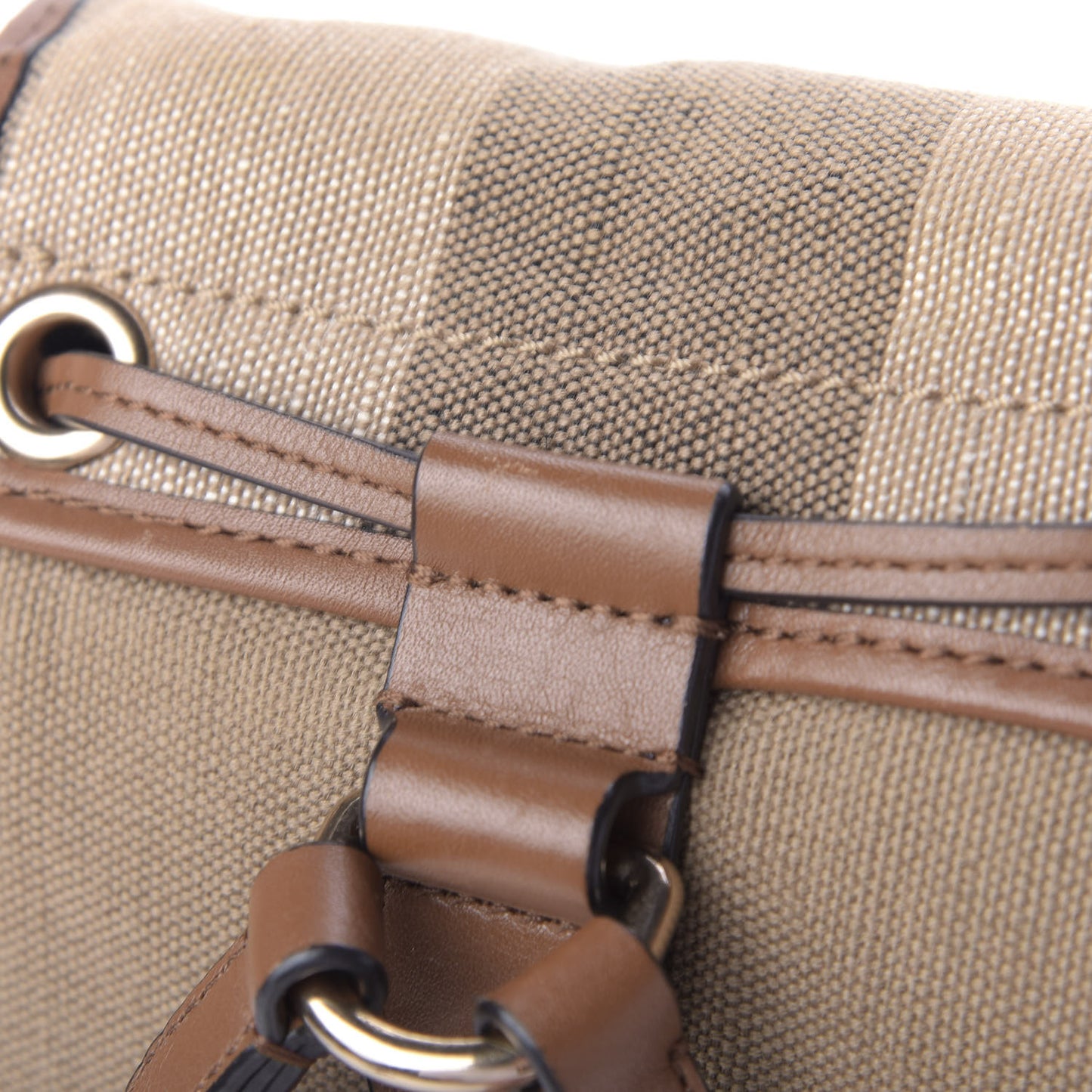 Overdyed Canvas Mega Check Medium Chiltern Backpack Tan