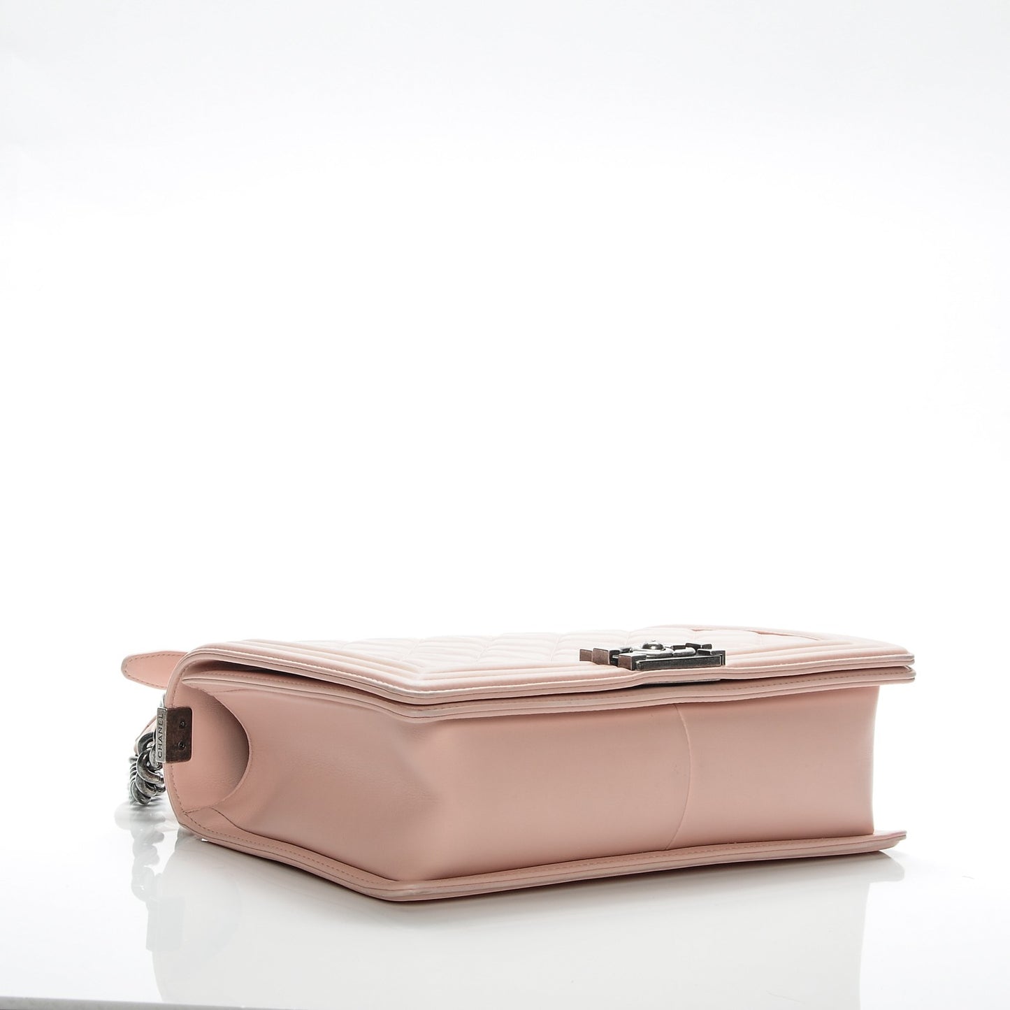 Calfskin Quilted New Medium Boy Flap Light Pink