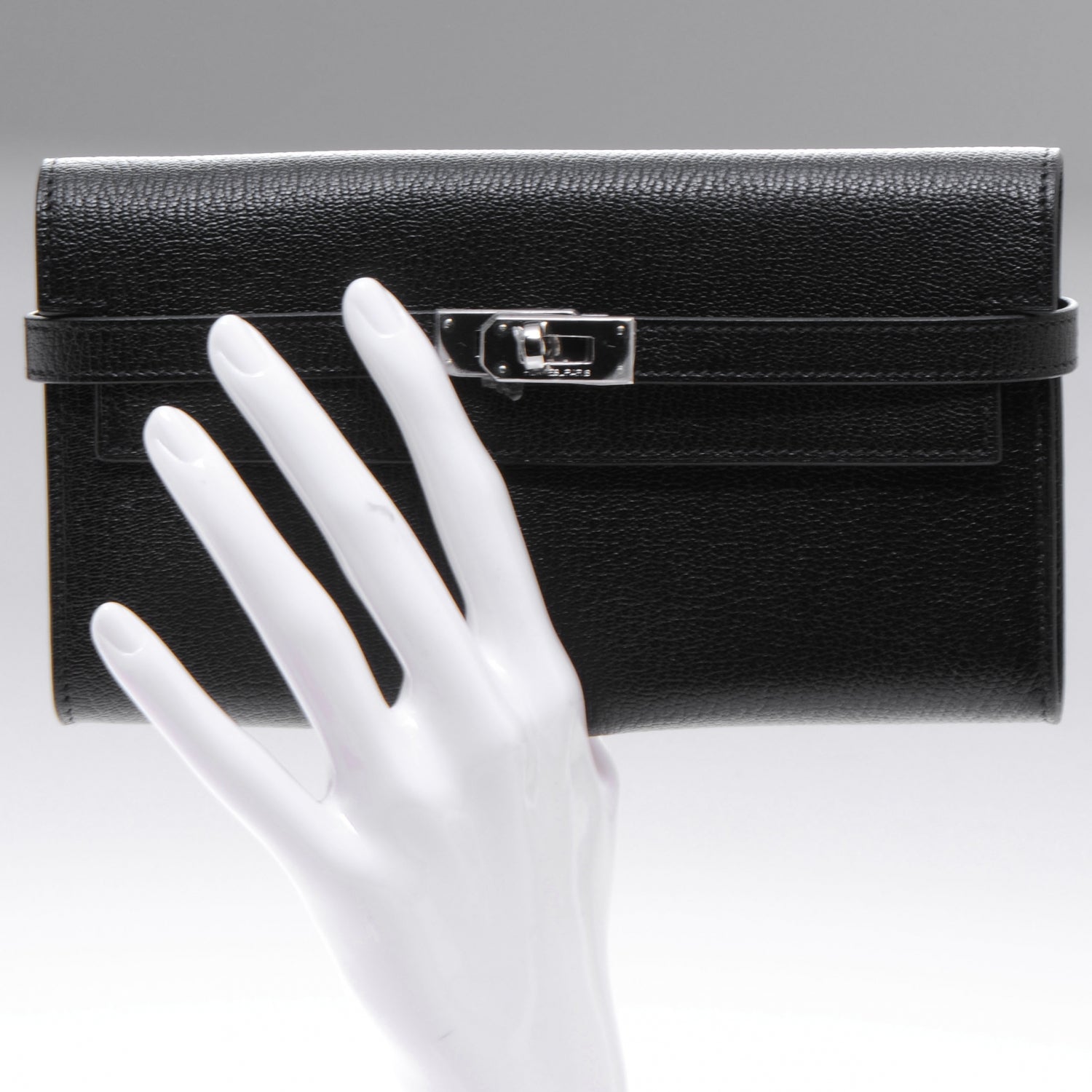 Hermes Chevre Kelly Longue Wallet Black 2 of 8
