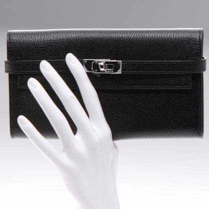 Hermes Chevre Kelly Longue Wallet Black 2 of 8
