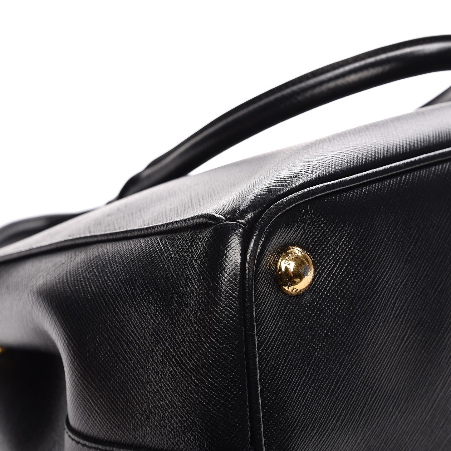 Saffiano Small Galleria Double Zip Tote Black
