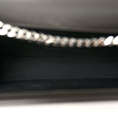 Saint Laurent Grain De Poudre Medium Classic Monogram Kate Satchel Earth Grey 5 of 9