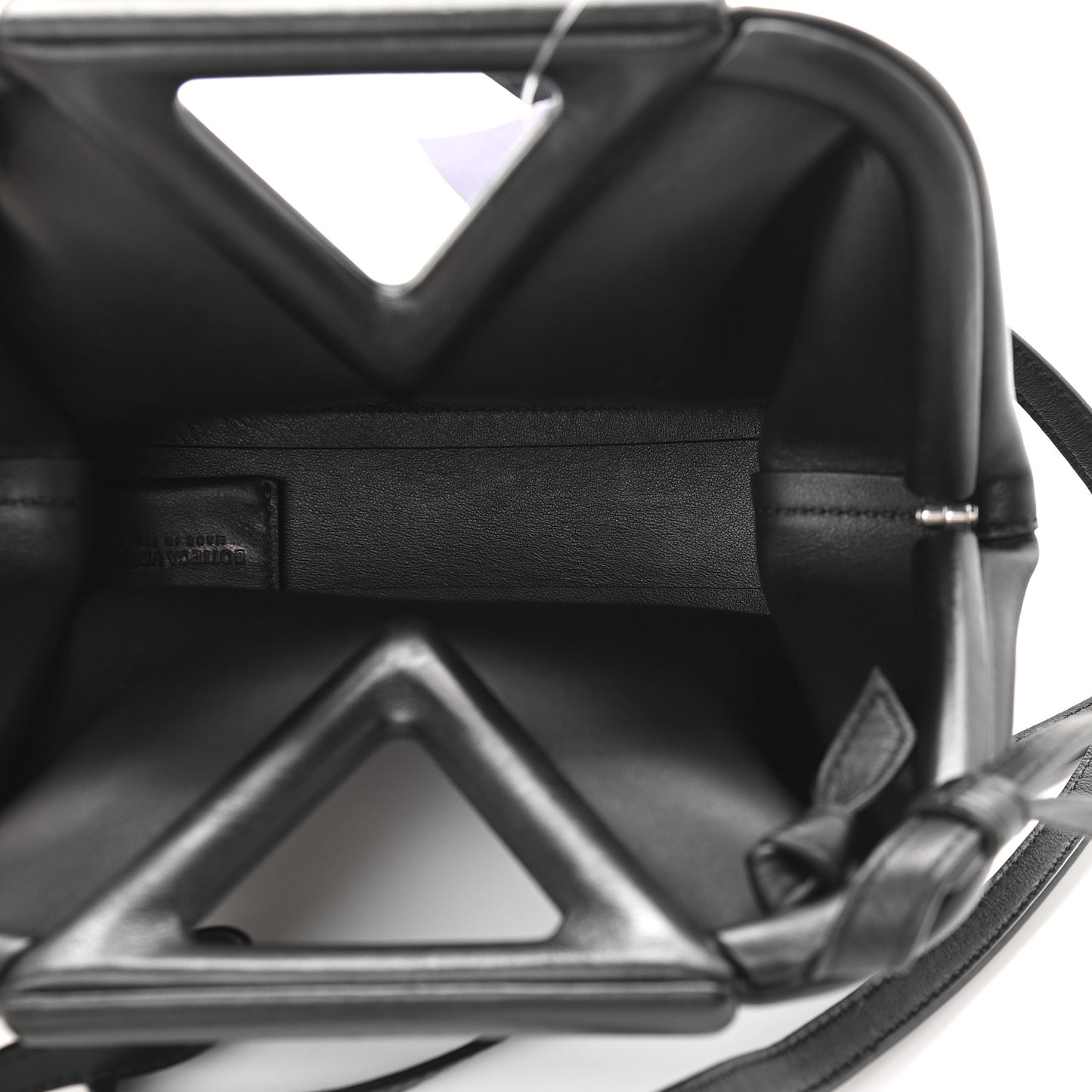 Calfskin Small The Point Triangle Bag Black