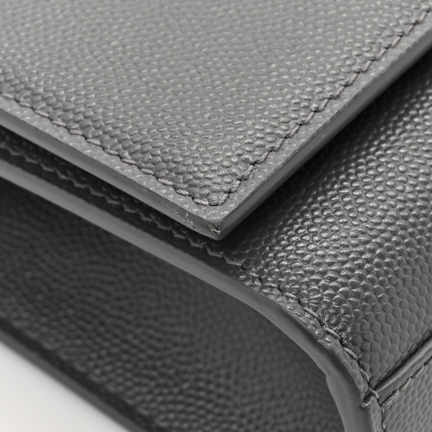Saint Laurent Grain De Poudre Medium Classic Monogram Kate Satchel Earth Grey 12 of 15