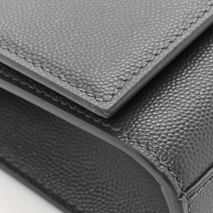 Saint Laurent Grain De Poudre Medium Classic Monogram Kate Satchel Earth Grey 12 of 15
