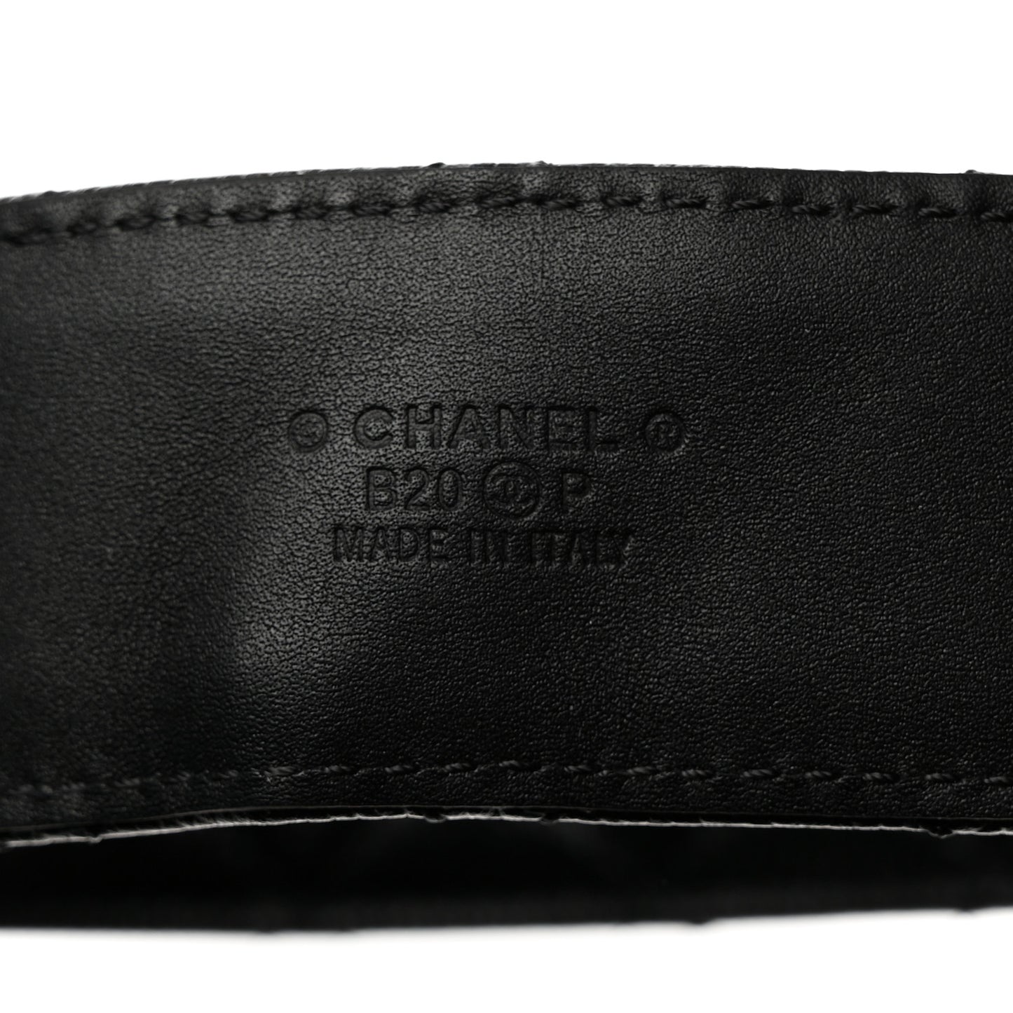 Caviar Quilted CC Chain Belt 95 38 Black