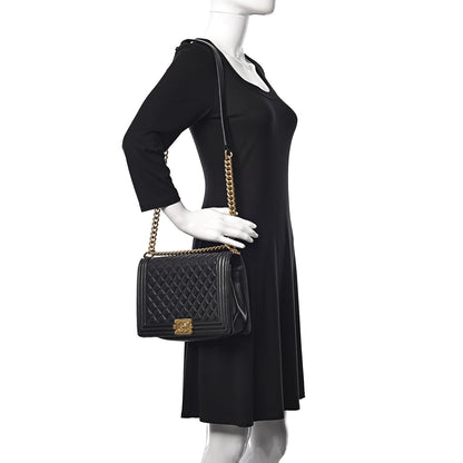 Chanel Calfskin Quilted New Medium Boy Flap Black 2 of 14