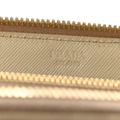 Prada Saffiano Metal Zip Around Wallet Cammeo 13 of 14