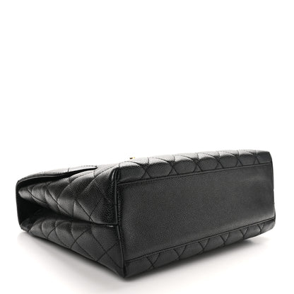 Chanel Caviar Quilted Jumbo Kelly Flap Black 4 of 9