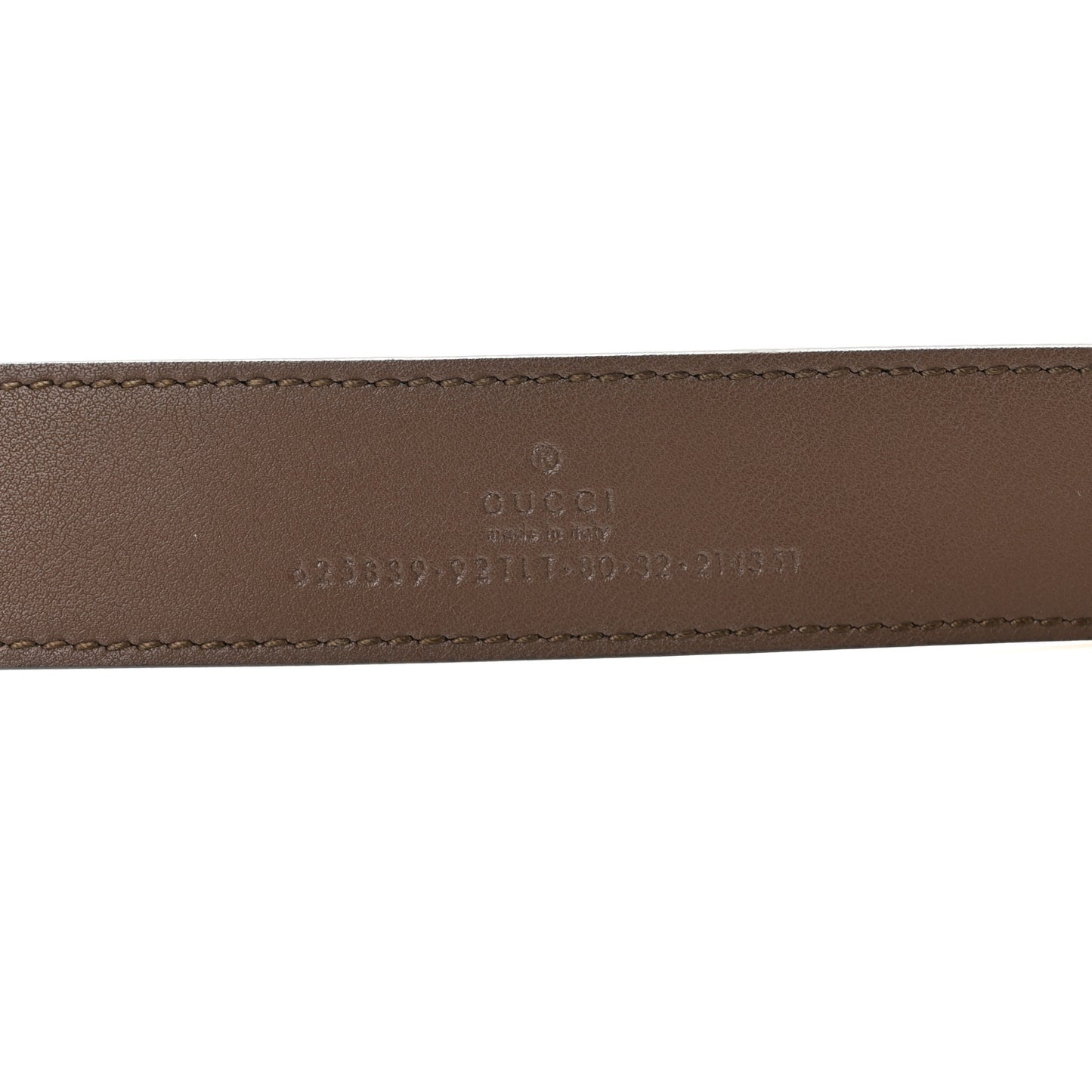 GG Supreme Monogram Matte Plutone Calfskin Double G 30mm Belt 80 32 Beige Ebony New Acero