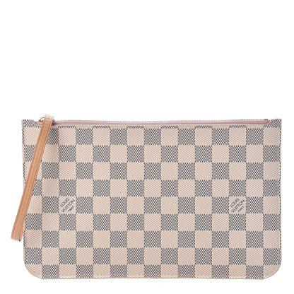 Louis Vuitton Damier Azur Neverfull MM GM Pochette Rose Ballerine 1 of 6