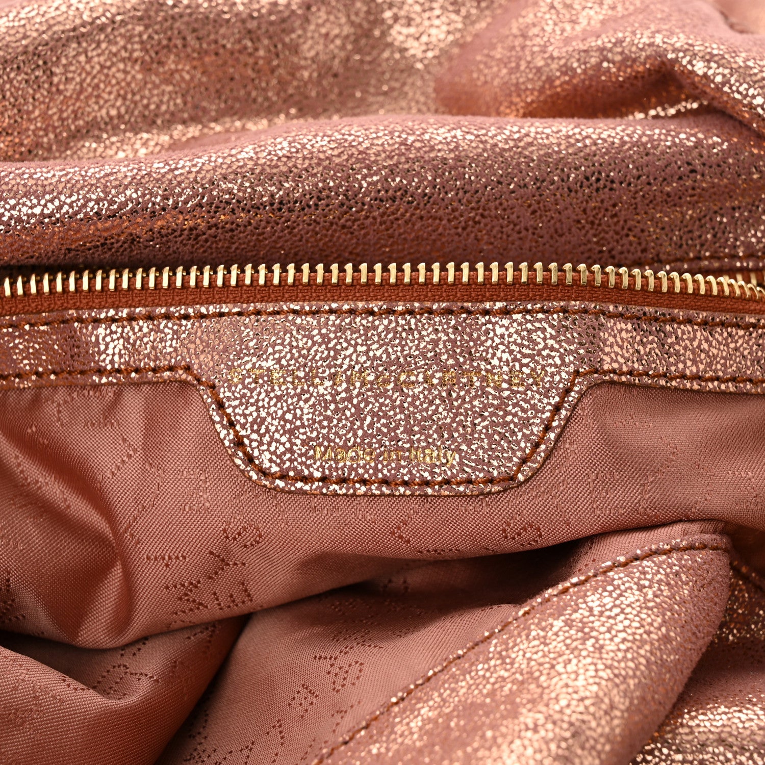 Stella McCartney Metallic Shaggy Deer Small Falabella Tote Copper 6 of 12