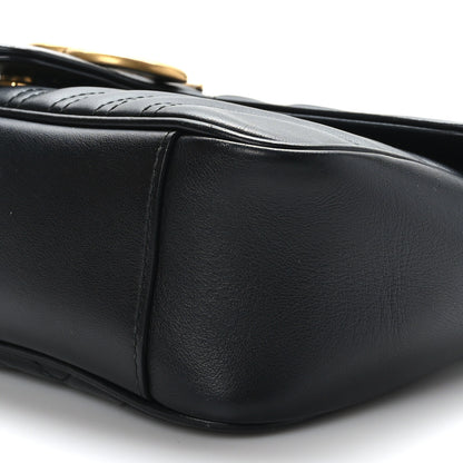 Gucci Calfskin Matelasse Small GG Marmont Shoulder Bag Black 9 of 9