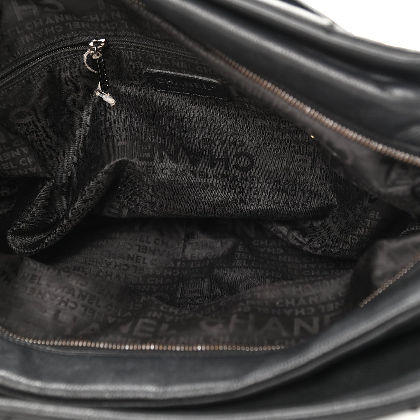 Caviar Square Stitched Large Tote Black