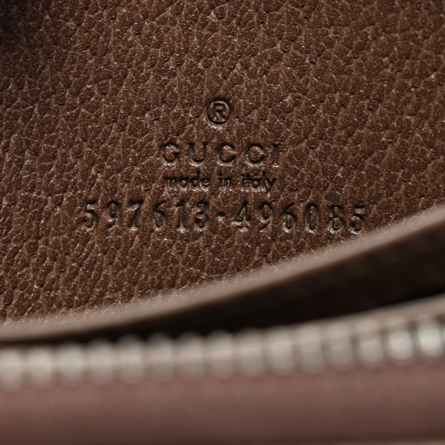 Gucci GG Supreme Web Ophidia Zip Around Card Case Brown 6 of 7