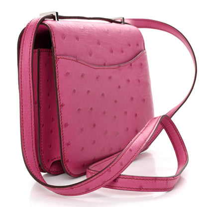 Hermes Ostrich Constance 18 Rose Pourpre 3 of 10