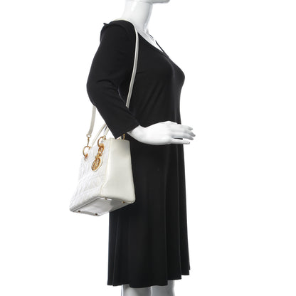 Christian Dior Patent Cannage Medium Lady Dior White 2 of 17