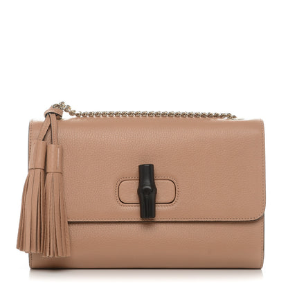 Gucci Pebbled Calfskin Medium Miss Bamboo Shoulder Bag Camelia 1 of 6