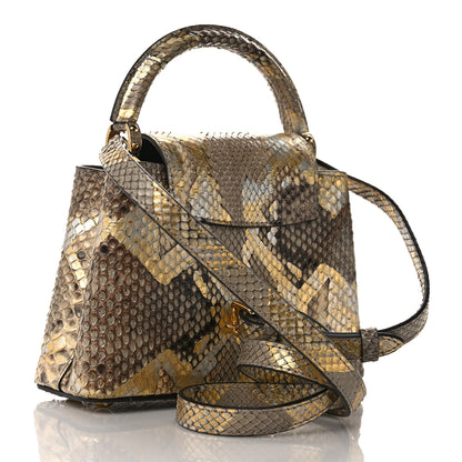Louis Vuitton Metallic Python Capucines Mini Gold Silver 2 of 7