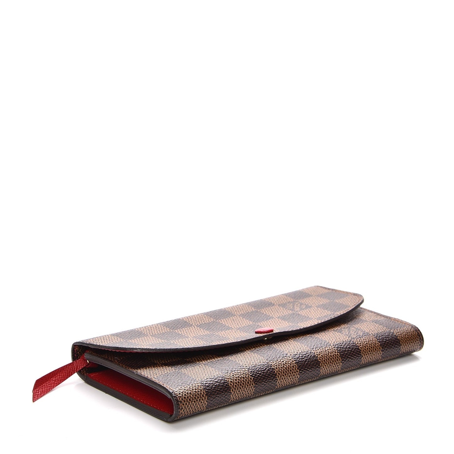 Damier Ebene Emilie Wallet Red